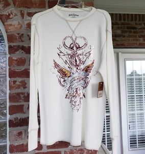 Boys red camel long sleeve tee